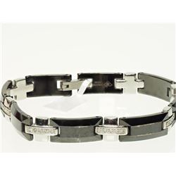 #19-ST. STEEL/TUNGSTEN DIAMOND(0.4CT) BRACELET