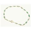 Image 1 : #21-14K GOLD EMERALD(3.10CT) BRACELET