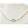 Image 2 : #23-14K GOLD AQUAMARINE(11.50CT) & PEARL NECKLACE