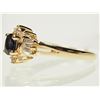 Image 2 : #25-10K GOLD SAPPHIRE(0.55CT) &DIAMOND(0.3CT) RING