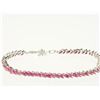Image 1 : #26-STERLING SILVER RUBY(7.54CT) BRACELET