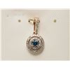 Image 1 : #28-14K GOLD DIAMOND(0.20CT) HALO DESIGN PENDANT