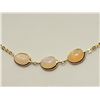 Image 2 : #30-10K GOLD OPAL & DIAMOND(0.18CT) NECKLACE