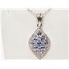 Image 1 : #36-STERLING SILVER TANZANITE NECKLACE