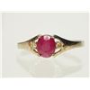 Image 1 : #41-18K GOLD RUBY(0.55CT) & DIAMOND RING SIZE 7
