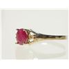 Image 2 : #41-18K GOLD RUBY(0.55CT) & DIAMOND RING SIZE 7