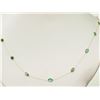 Image 2 : #44-10K GOLD EMERALD(4.20CT) NECKLACE