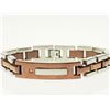 Image 1 : #45-STAINLESS STEEL DIAMOND MEN'S BRACELET