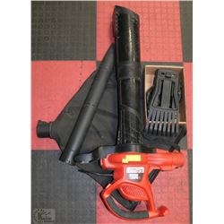 BLACK&DECKER LEAFHOG BLOWER WITH ALL ATTACHMENTS