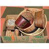 Image 1 : LARGE BOX OF WICKER AND METAL  BASKETS