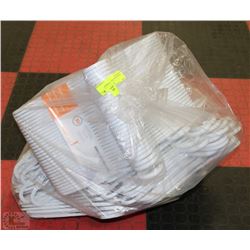 LARGE BAG FULL OF WHITE HANGERS