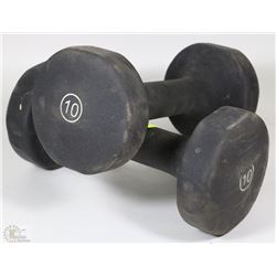 TWO 10LB DUMBELLS