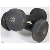 Image 1 : TWO 10LB DUMBELLS