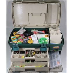 LARGE FISHING PLANO TACKLE BOX & CONTENTS