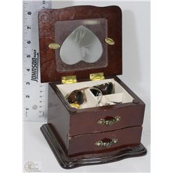 HEART SHAPE JEWELRY BOX WITH FASHION JEWELRY