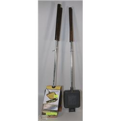 PAIR OF CAST IRON  CAMPING COOKERS