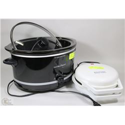 HAMILTON BEACH SLOW COOKER WITH WAFFLE MAKER