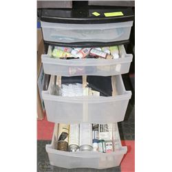 BLACK 4-TIER STORAGE CONTAINER ON