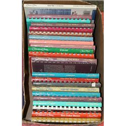 BOX W/22 COMPANY'S COMING COOKBOOKS