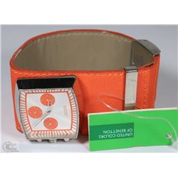 NEW UNITED COLORS OF BENETTON TRIPLE CHRONOGRAPH ORANGE WATCH