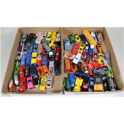 FLATS OF SMALL TOYS (SOME LESNY AND ENGLAND) X2