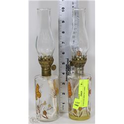2 VINTAGE MINI OIL LAMPS