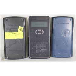 LOT OF 3 SCIENTIFIC CALCULATORS