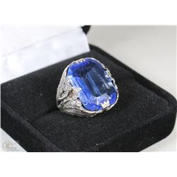 STERLING SILVER WITH FILLIGREE BAND WLARGE PRISM