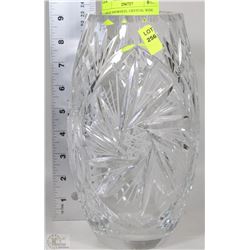 LARGE PINWHEEL CRYSTAL WIDE MOUTH VASE