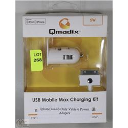 QMADIX IPHONE/IPOD CAR CHARGER