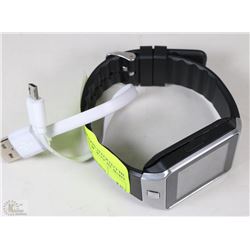 NEW BLACK & STAINLESS BLUETOOTH SMARTWATCH WITH