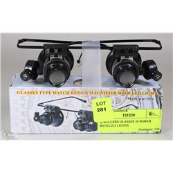 JEWELLERS GLASSES 20 POWER WITH LED LIGHTS