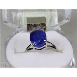 #11-NATURAL SAPPHIRE .925 SOLID SILVER RING