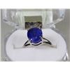 Image 1 : #11-NATURAL SAPPHIRE .925 SOLID SILVER RING