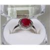 Image 1 : #8-NATURAL RED RUBY.925 SOLID SILVER RING
