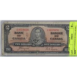 1937 CANADIAN $2 DOLLAR BILL
