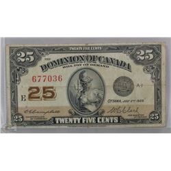 1923 CANADIAN SHINPLASTER