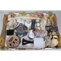 LARGE FLAT W/LOTS OF TRINKETS &