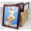 Image 1 : SET OF 6 PIN-UP GIRL FRAMED PICTURES