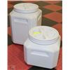 Image 1 : 2 ANIMAL FOOD CONTAINERS