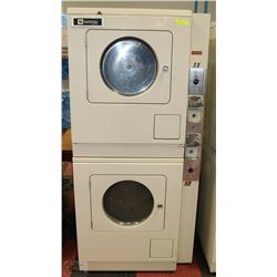 PAIR OF 2 STACKABLE MAYTAG COMMERCIAL DRYERS
