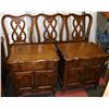 Image 3 : WOOD QUEEN SIZE 4 PC BEDROOM SUITE