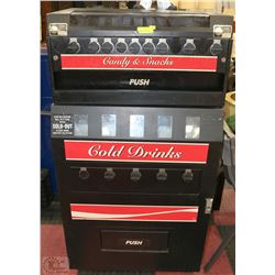 POP AND CANDY STACKING VENDING MACHINE WITH KEYS