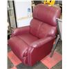 Image 1 : MAROON LEATHERETTE RECLINING ROCKING CHAIR