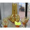 Image 1 : DRINK PITCHER SET WITH STIR STICK AMBER IN COLOR