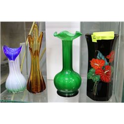 COLLECTION OF 4 ASSORTED ESTATE VASES