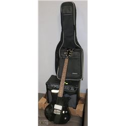 PEAVEY AMPLIFIER AND FIRST ACT ELECTRIC GUITAR IN