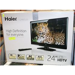 HAIER 24" LCD TV W/ PC INPUT AND 2 HDMI PORTS