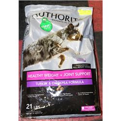 AUTHORITY DOG FOOD TURKEY & CHICKPEA