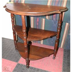 WOOD 'D' SHAPE TABLE